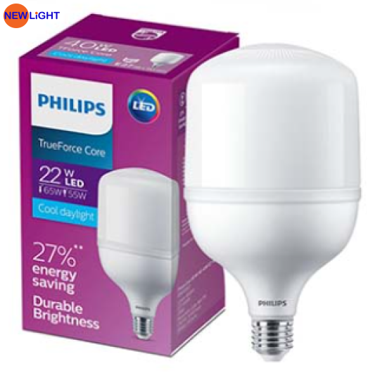 PHILIPS - Bóng LED Trụ TForce E27 22W